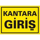 İzmir Serifgari Kantara Giriş Galvaniz Uyarı Levhası 25 x 35 cm