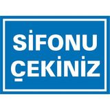 İzmir Serifgari Sifonu Çekiniz (Kendinden Yapışkanlı Etiket) 35 x 50 cm