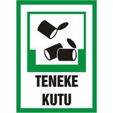 İzmir Serifgari Teneke Kutu Galvaniz Uyarı Levhası 25 x 35 cm