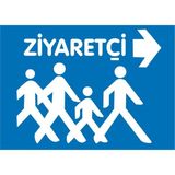 İzmir Serifgari Ziyaretçi Galvaniz Uyarı Levhası 17,5 x 25 cm