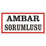İzmir Serigrafi Ambar Sorumlusu Galvaniz Uyarı Levhası 17 x 35 cm