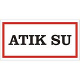 İzmir Serigrafi Atık Su 2.6 mm PVC Uyarı Levhası 17 x 35 cm