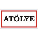 İzmir Serigrafi Atölye Galvaniz Uyarı Levhası 17 x 35 cm