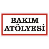 İzmir Serigrafi Bakım Atölyesi Galvaniz Uyarı Levhası 17 x 35 cm