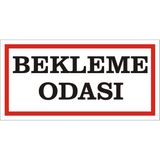 İzmir Serigrafi Bekleme Odası Galvaniz Uyarı Levhası 17 x 35 cm