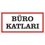 İzmir Serigrafi Büro Katları Galvaniz Uyarı Levhası 17 x 35 cm