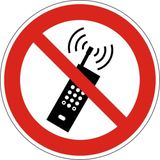 İZMİR SERİGRAFİ CEP TELEFONU YASAKTIR 30CM ÇAP 2.6 mm PVC UYARI LEVHASI