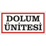 İzmir Serigrafi Dolum Ünitesi Galvaniz Uyarı Levhası 17 x 35 cm