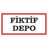 İzmir Serigrafi Fiktif Depo Galvaniz Uyarı Levhası 17 x 35 cm