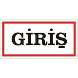İzmir Serigrafi Giriş Galvaniz Uyarı Levhası 17 x 35 cm
