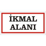 İzmir Serigrafi Ikmal Alanı Galvaniz Uyarı Levhası 17 x 35 cm