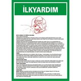 İzmir Serigrafi İlkyardım 1 Galvaniz Uyarı Levhası 25 x 35 cm