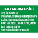 İzmir Serigrafi İlkyardım Ekibi 2.6 mm PVC Uyarı Levhası 17,5 x 25 cm