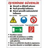 İzmir Serigrafi İş Yerinde Güvenlik Galvaniz Uyarı Levhası 25 x 35 cm
