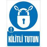 İzmir Serigrafi Kilitli Tutun 2.6 mm PVC Uyarı Levhası 35 x 50 cm