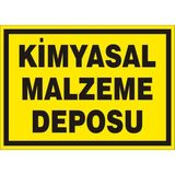 İzmir Serigrafi Kimyasal Malzeme Deposu Galvaniz Uyarı Levhası 17,5 x 25 cm
