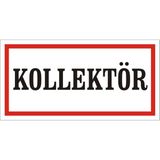 İzmir Serigrafi Kollektör Galvaniz Uyarı Levhası 17 x 35 cm