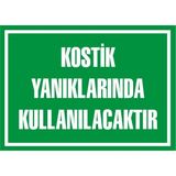 İzmir Serigrafi Kostik Yanıklarında Kullanılacaktır Galvaniz Uyarı Levhası 25 x 35 cm
