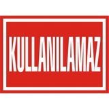 İzmir Serigrafi Kullanılamaz 2.6 mm PVC Uyarı Levhası 17,5 x 25 cm