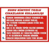 İzmir Serigrafi Kuru Kimyevi Tozlu Cihazların Kullanışı 2.6 mm PVC Uyarı Levhası 35 x 50 cm