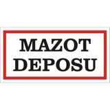 İzmir Serigrafi Mazot Deposu Galvaniz Uyarı Levhası 17 x 35 cm