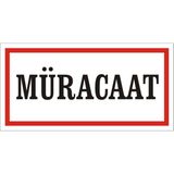 İzmir Serigrafi Müracaat 2.6 mm PVC Uyarı Levhası 17 x 35 cm