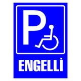 İzmir Serigrafi (Park) Engelli Galvaniz Uyarı Levhası 17,5 x 25 cm