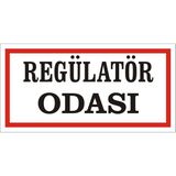 İzmir Serigrafi Regülatör Odası Galvaniz Uyarı Levhası 17 x 35 cm