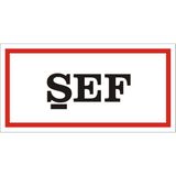 İzmir Serigrafi Şef Galvaniz Uyarı Levhası 17 x 35 cm