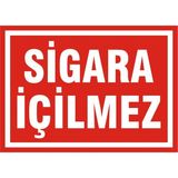 İzmir Serigrafi Sigara İçilmez Galvaniz Uyarı Levhası 35 x 50 cm
