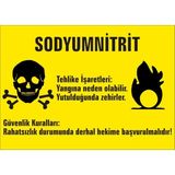 İzmir Serigrafi Sodyumnitrit 2.6 mm PVC Uyarı Levhası 17,5 x 25 cm