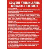 İzmir Serigrafi Solvent Müdahele Talimatı 2.6 mm PVC Uyarı Levhası 25 x 35 cm