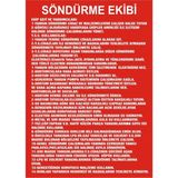 İzmir Serigrafi Söndürme Ekibi Galvaniz Uyarı Levhası 35 x 50 cm