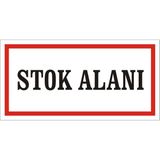 İzmir Serigrafi Stok Alanı 2.6 mm PVC Uyarı Levhası 17 x 35 cm