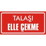 İzmir Serigrafi Talaşı Elle Çekme Galvaniz Uyarı Levhası 17 x 35 cm