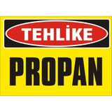 İzmir Serigrafi Tehlike Propan Galvaniz Uyarı Levhası 25 x 35 cm