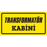 İzmir Serigrafi Transformatör Kabini 2.6 mm PVC Uyarı Levhası 17 x 35 cm