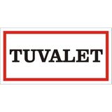 İzmir Serigrafi Tuvalet Galvaniz Uyarı Levhası 17 x 35 cm