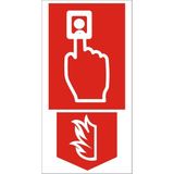 İzmir Serigrafi Yangın Alarm Düğmesi 2.6 mm PVC Uyarı Levhası 17 x 35 cm