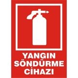 İzmir Serigrafi Yangın Söndürme Cihazı 2.6 mm PVC Uyarı Levhası 17,5 x 25 cm