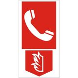 İzmir Serigrafi Yangın Telefonu 2.6 mm PVC Uyarı Levhası 17 x 35 cm