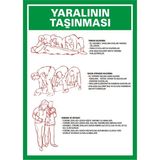 İzmir Serigrafi Yaralının Taşınması Galvaniz Uyarı Levhası 25 x 35 cm