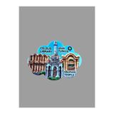 İZMİR Temalı Polyester Magnet. 9,5 cm x 7,5cm