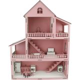 Izmit Hobi Dünyası Pembe Barbie Evi Eyşalı Renkli Oyun Evi Kız Çocuklar İçin Eğlenceli