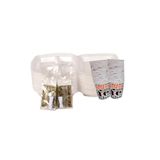 izmur tesbih 3 Gözlü Kapaklı Köpük Tabldot + 7 Oz (200ml) Karton Bardak + 7'li Ikram Seti 50 Şer Adetli