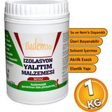 İzolasyon Yalıtım Malzemesi 1 Kg Beyaz Renk Su Sızdırmaz Elastik Boyanabilir Rutubet Nem Yalıtımı
