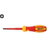 Izoleli Yıldız Tornavida 80MM 1000V Güçlendirilmiş Güvenli Kullanım - Ahşap