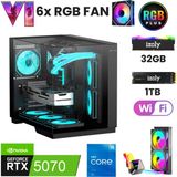 İzoly Elite X3 İ5 14400F 32GB DDR5 Ram 1TB M.2 SSD RTX5070 12GB 240MM RGB Sıvı Soğutma Oyuncu Oem Seti
