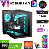 İzoly Elite X4 Ryzen 7600X 32GB DDR5 Ram 1TB M.2 SSD RTX5070 12GB 240MM RGB Sıvı Soğutma Oyuncu Oem Seti