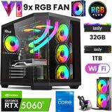 İzoly GTA 7X i5 14400F 32GB DDR5 1TB M.2 NVMe RTX 5060TI 16GB 240mm Sıvı Soğutma Oyuncu Oem Seti